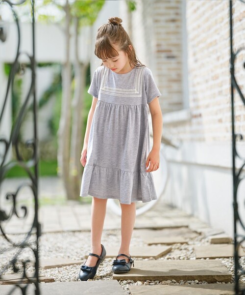 ワンピース QUUU A/C DESIGN BY ALPHA CUBIC ワンピース スキッパーワンピース「接触冷