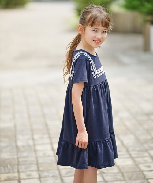 ワンピース 引退セット SMILE ORCHID セットアップ 付け襟つきロング丈ワンピース レディース