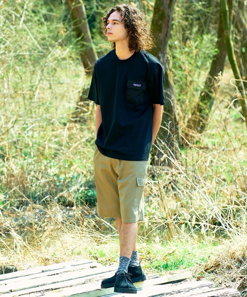 ragged mountain(ラギットマウンテン)の「【RAGGED MOUNTAIN:ラギットマウンテン】カーゴショートパンツ(カーゴパンツ・メンズ・ブラック/ベージュ/カーキ・MEDIUM/LARGE/X-LARGE)」の4枚目の写真