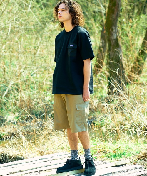 ragged mountain(ラギットマウンテン)の「【RAGGED MOUNTAIN:ラギットマウンテン】カーゴショートパンツ(カーゴパンツ・メンズ・ブラック/ベージュ/カーキ・MEDIUM/LARGE/X-LARGE)」の5枚目の写真