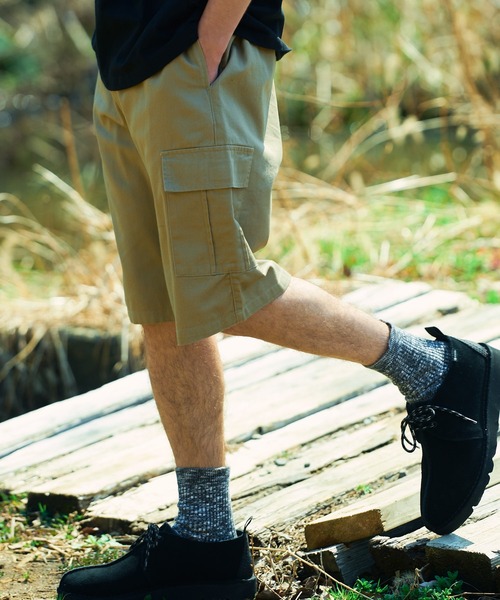 ragged mountain(ラギットマウンテン)の「【RAGGED MOUNTAIN:ラギットマウンテン】カーゴショートパンツ(カーゴパンツ・メンズ・ブラック/ベージュ/カーキ・MEDIUM/LARGE/X-LARGE)」の6枚目の写真