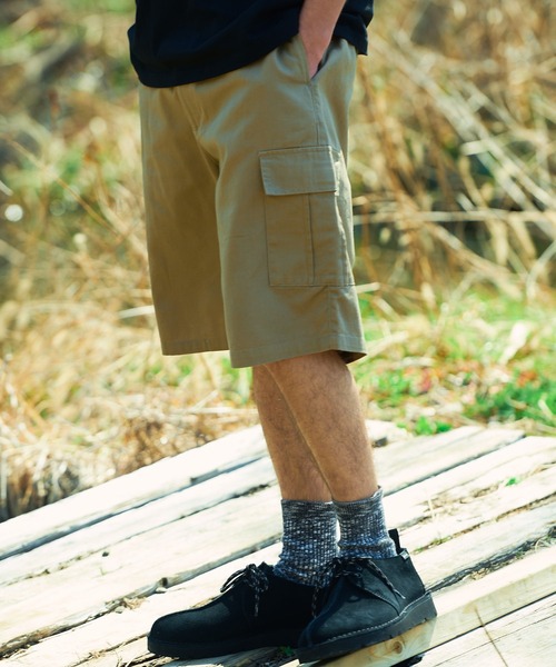 ragged mountain(ラギットマウンテン)の「【RAGGED MOUNTAIN:ラギットマウンテン】カーゴショートパンツ(カーゴパンツ・メンズ・ブラック/ベージュ/カーキ・MEDIUM/LARGE/X-LARGE)」の7枚目の写真