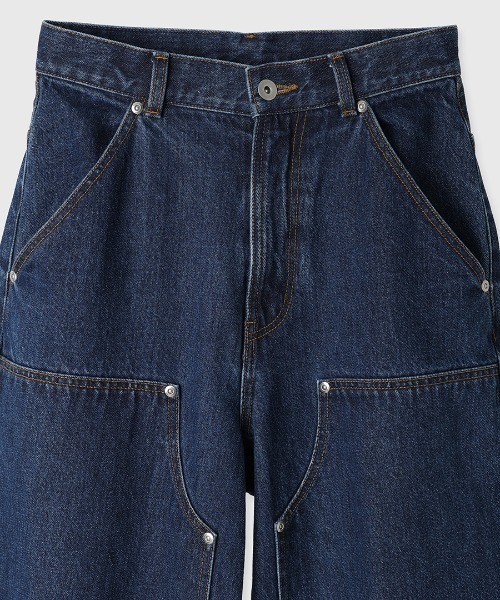 ✨美品✨ NAUTICA ダブルニー デニム カジュアルパンツ 濃紺 作業着 L ✨美品✨ NAUTICA ダブルニー デニム カジュアルパンツ 濃紺 作業着 L