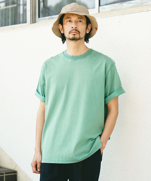 BAYFLOW（ベイフロー）の「[ヴィンテージ感]ピグメント天竺半袖Tシャツ（Tシャツ/カットソー・メンズ・イエロー/ホワイト/チャコール/グリーン・MEDIUM/LARGE）」の4枚目の写真