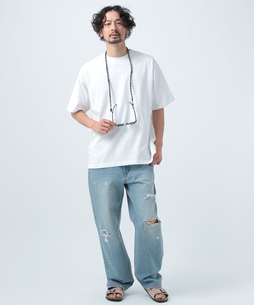 BAYFLOW（ベイフロー）の「[ヴィンテージ感]ピグメント天竺半袖Tシャツ（Tシャツ/カットソー・メンズ・イエロー/ホワイト/チャコール/グリーン・MEDIUM/LARGE）」の5枚目の写真