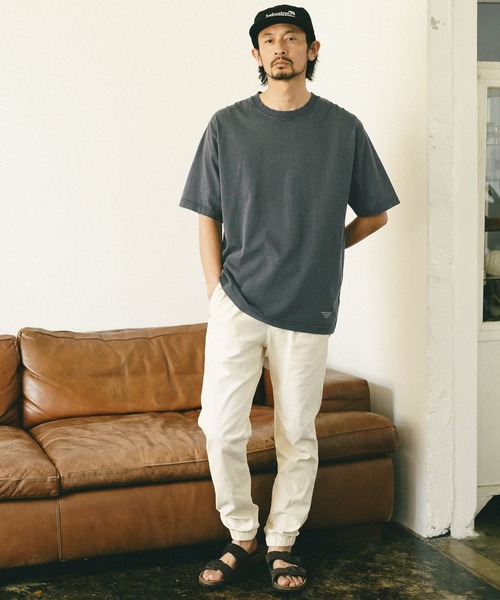 BAYFLOW（ベイフロー）の「[ヴィンテージ感]ピグメント天竺半袖Tシャツ（Tシャツ/カットソー・メンズ・イエロー/ホワイト/チャコール/グリーン・MEDIUM/LARGE）」の8枚目の写真