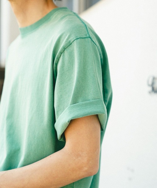 BAYFLOW（ベイフロー）の「[ヴィンテージ感]ピグメント天竺半袖Tシャツ（Tシャツ/カットソー・メンズ・イエロー/ホワイト/チャコール/グリーン・MEDIUM/LARGE）」の18枚目の写真