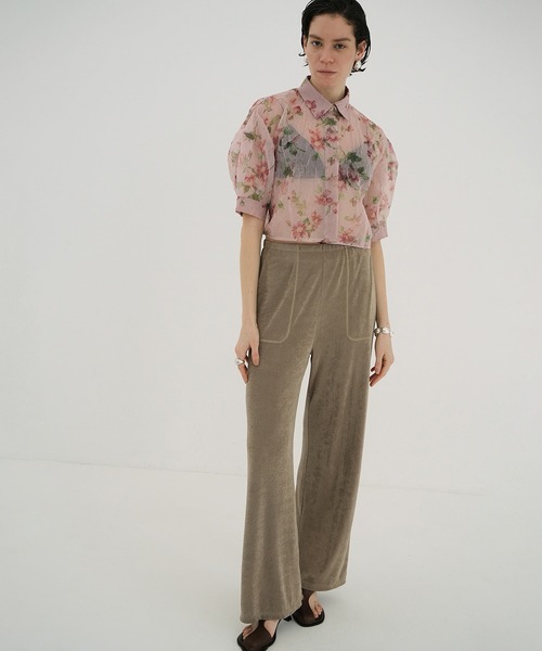 トップス CLANE SHEER FLOWER SHORT SLEEVE SHIRT SHEER FLOWER SHORT SLEEVE SHIRTS（シャツ/ブラウス）｜CLANE（クラネ