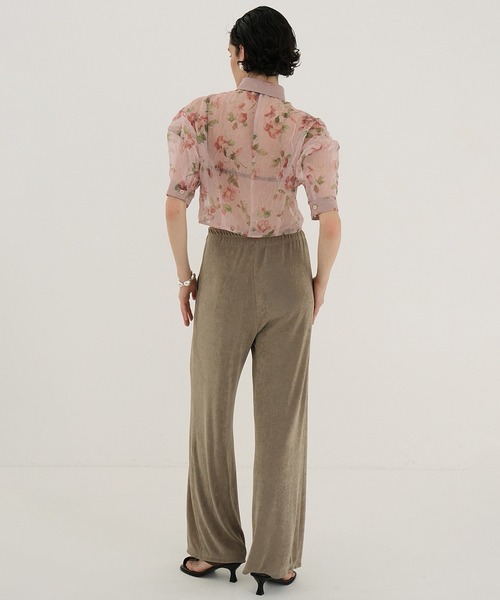 SHEER FLOWER SHORT SLEEVE SHIRTS（シャツ/ブラウス）｜CLANE（クラネ