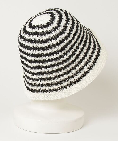 TITTY&CO.(ティティーアンドコー)の「ボーダークロシェハット(ハット・レディース・ホワイト・FREE)」の2枚目の写真