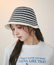 TITTY&CO.（ティティーアンドコー）の「ボーダークロシェハット（ハット）」