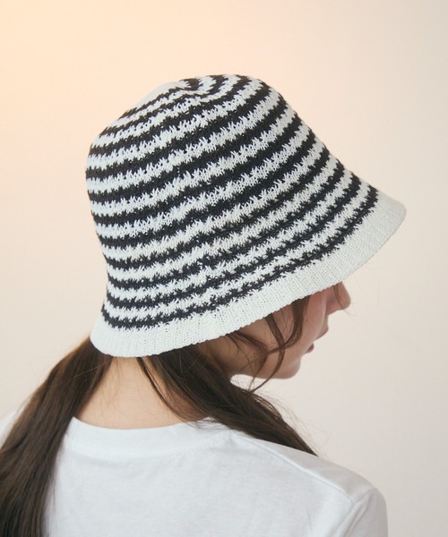 TITTY&CO.(ティティーアンドコー)の「ボーダークロシェハット(ハット・レディース・ホワイト・FREE)」の7枚目の写真