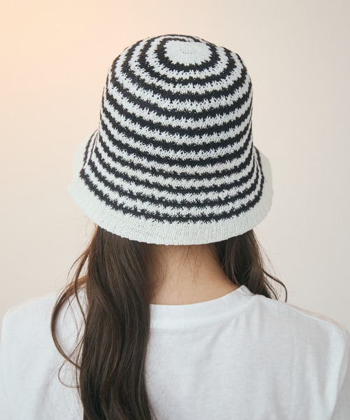 TITTY&CO.(ティティーアンドコー)の「ボーダークロシェハット(ハット・レディース・ホワイト・FREE)」の9枚目の写真