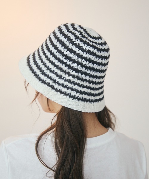 TITTY&CO.(ティティーアンドコー)の「ボーダークロシェハット(ハット・レディース・ホワイト・FREE)」の10枚目の写真