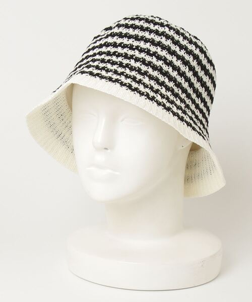 TITTY&CO.(ティティーアンドコー)の「ボーダークロシェハット(ハット・レディース・ホワイト・FREE)」の3枚目の写真