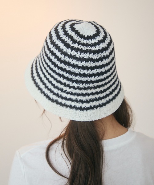 【ttttt様オーダーページ】＊ハンドメイドのクロシェハット＊4点　アクリル 3121053 ハンドメイド クロシェハット ボーダー ハット 帽子