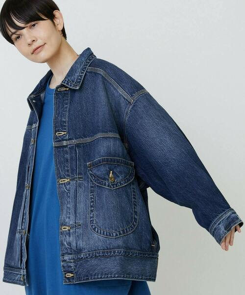 FRAPBOIS（フラボア）の「Lee×FRAPBOIS COW BOY JACKET（デニムジャケット・レディース・ブルー/ブラック・M/S）」の8枚目の写真