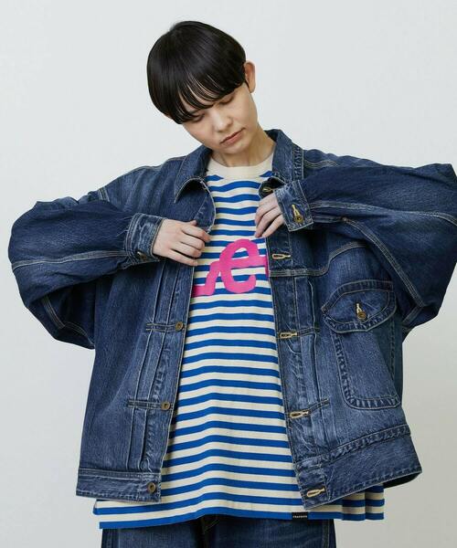 FRAPBOIS（フラボア）の「Lee×FRAPBOIS COW BOY JACKET（デニムジャケット・レディース・ブルー/ブラック・M/S）」の11枚目の写真