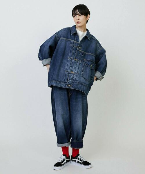 FRAPBOIS（フラボア）の「Lee×FRAPBOIS COW BOY JACKET（デニムジャケット・レディース・ブルー/ブラック・M/S）」の17枚目の写真