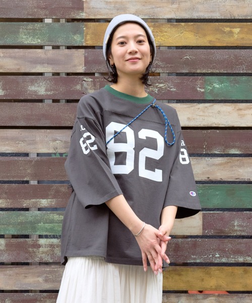 Champion】フットボールTシャツ（Tシャツ/カットソー）｜RODEO