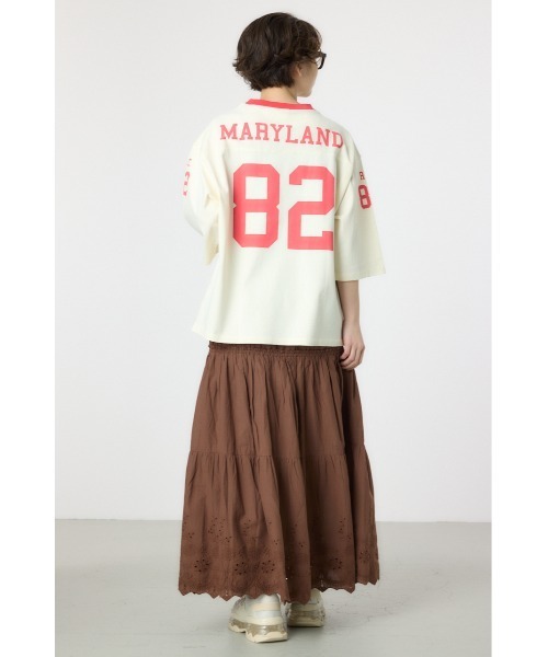 RODEO CROWNS WIDE BOWL（ロデオクラウンズワイドボウル）の「【Champion】フットボールTシャツ（Tシャツ/カットソー・レディース・チャコールグレー/オフホワイト/ライトイエロー・FREE）」の13枚目の写真