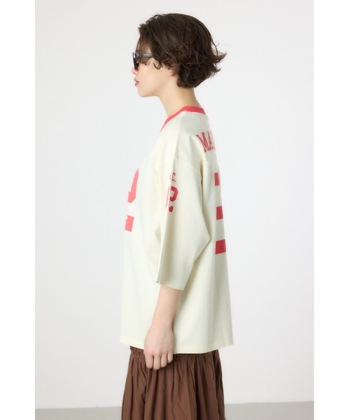 RODEO CROWNS WIDE BOWL（ロデオクラウンズワイドボウル）の「【Champion】フットボールTシャツ（Tシャツ/カットソー・レディース・チャコールグレー/オフホワイト/ライトイエロー・FREE）」の11枚目の写真