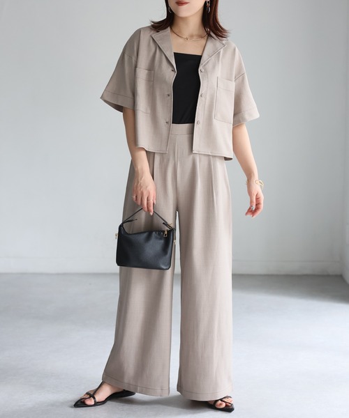 配色ステッチ半袖セットアップ（セットアップ）｜Riberry（リベリー