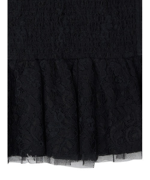 トップス MEDI LINGERIE LIKE PEPLUM BUSTIER BLACK MEDI LINGERIE LIKE PEPLUM BUSTIER（キャミソール）｜Ameri