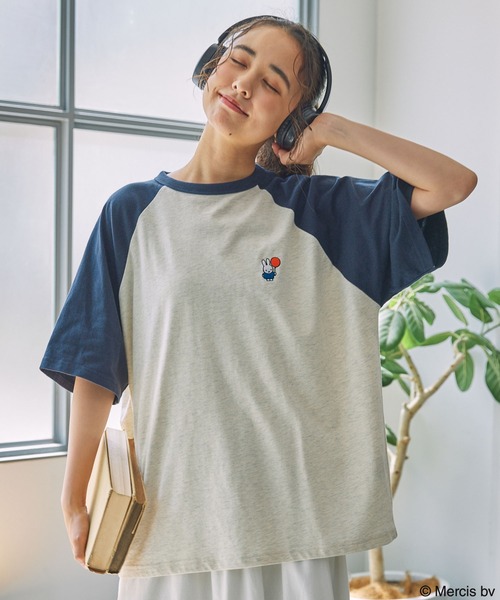 Miffy（ ミッフィー）の「【miffy】別注 ミッフィー & フレンズ アソート グラフィックプリント 半袖Tシャツ（Tシャツ/カットソー・レディース・ブラック系1/ネイビー系1/ネイビー系2/グレー系/ブラック系/ネイビー系・FREE）」の22枚目の写真