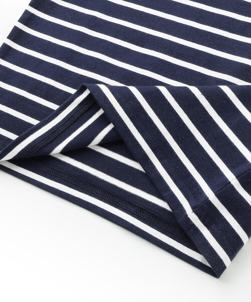 BeBe(ベベ)の「リーフ柄ボーダー切り替え天竺半袖Tシャツ(90~150cm)(Tシャツ/カットソー・キッズ・ブルー系その他2/グレー系その他・150cm/140cm/130cm/120cm)」の13枚目の写真