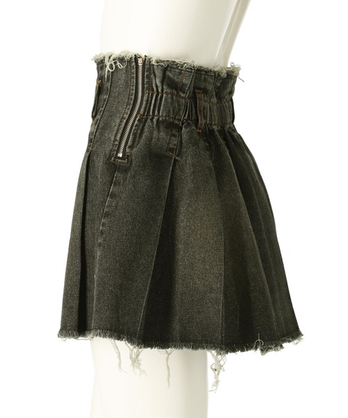 ANAP GｉRL（アナップガール）の「クラッシュ デニム プリーツ スカート【キッズお揃い】（スカート・キッズ・ブルー/ブラック/ブラウン・M/S/XS）」の22枚目の写真