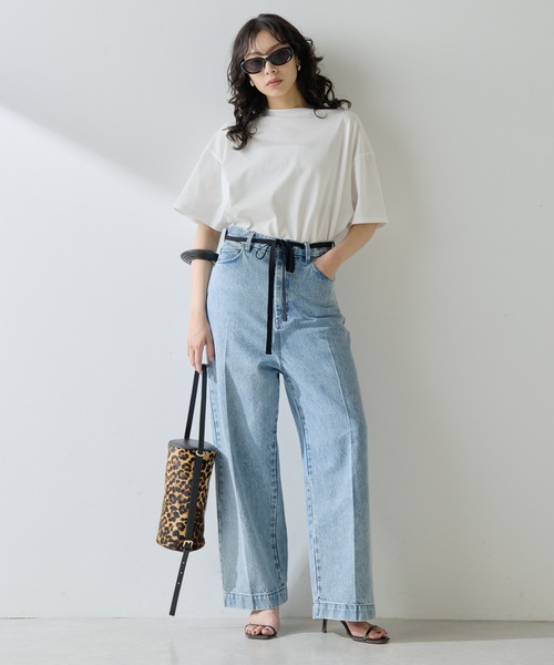 Whim Gazette(ウィムガゼット)の「クルーコットンジャージープルオーバー(Tシャツ/カットソー・レディース・ブラック/ホワイト・FREE)」の15枚目の写真