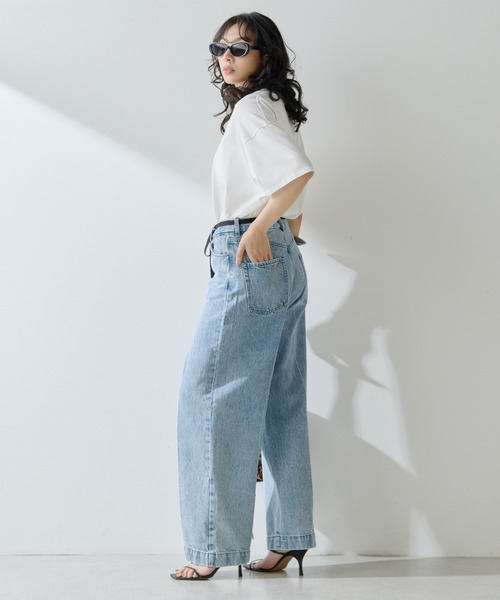 Whim Gazette(ウィムガゼット)の「クルーコットンジャージープルオーバー(Tシャツ/カットソー・レディース・ブラック/ホワイト・FREE)」の17枚目の写真