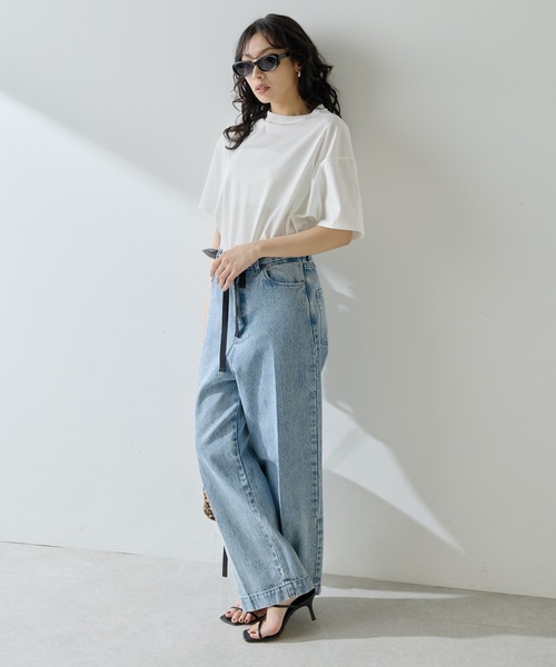 Whim Gazette(ウィムガゼット)の「クルーコットンジャージープルオーバー(Tシャツ/カットソー・レディース・ブラック/ホワイト・FREE)」の16枚目の写真