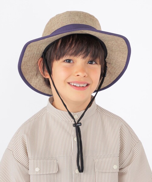 SHIPS(シップス)の「SHIPS KIDS: アドベンチャー ハット(ハット・キッズ・ナチュラル/ベージュ/ネイビー・LARGE/MEDIUM)」の2枚目の写真