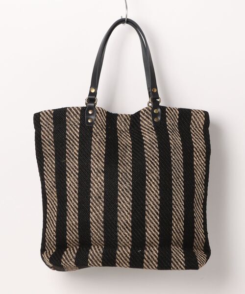 CLEDRAN（クレドラン）の「【手機ならではの質感】CL3761 HAND＆WORK STRIPE JUTE TOTE（トートバッグ・レディース・ブラック系その他/イエロー系その他・FREE）」の17枚目の写真
