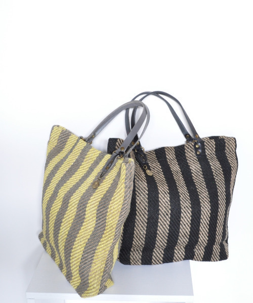 CLEDRAN（クレドラン）の「【手機ならではの質感】CL3761 HAND＆WORK STRIPE JUTE TOTE（トートバッグ・レディース・ブラック系その他/イエロー系その他・FREE）」の16枚目の写真