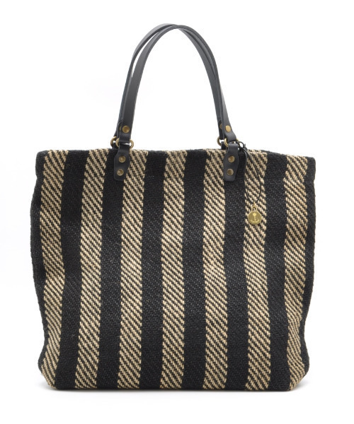 CLEDRAN（クレドラン）の「【手機ならではの質感】CL3761 HAND＆WORK STRIPE JUTE TOTE（トートバッグ・レディース・ブラック系その他/イエロー系その他・FREE）」の3枚目の写真