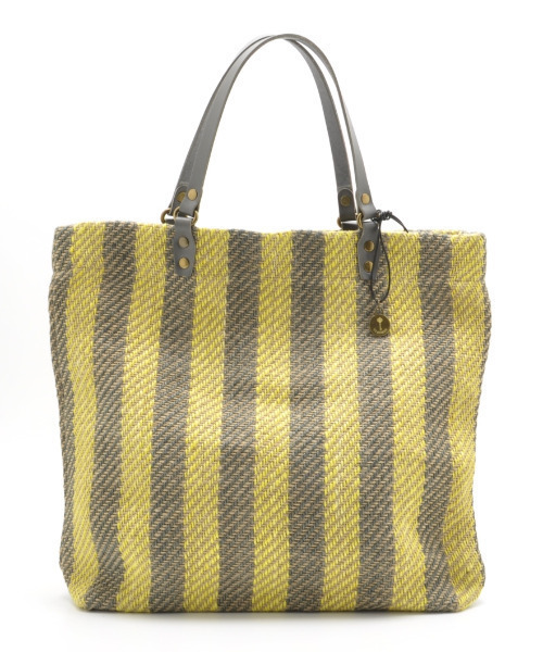 CLEDRAN（クレドラン）の「【手機ならではの質感】CL3761 HAND＆WORK STRIPE JUTE TOTE（トートバッグ・レディース・ブラック系その他/イエロー系その他・FREE）」の4枚目の写真