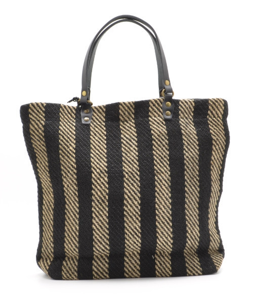 CLEDRAN（クレドラン）の「【手機ならではの質感】CL3761 HAND＆WORK STRIPE JUTE TOTE（トートバッグ・レディース・ブラック系その他/イエロー系その他・FREE）」の7枚目の写真