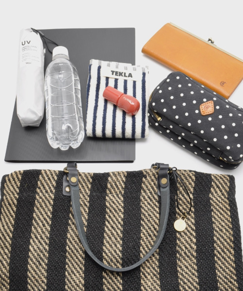 CLEDRAN（クレドラン）の「【手機ならではの質感】CL3761 HAND＆WORK STRIPE JUTE TOTE（トートバッグ・レディース・ブラック系その他/イエロー系その他・FREE）」の13枚目の写真
