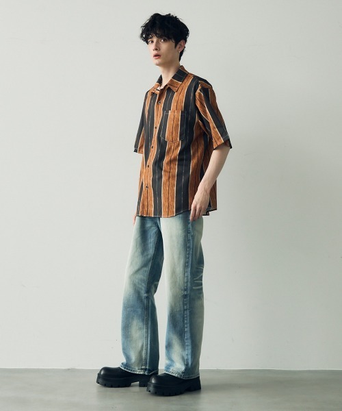 ウォッシュ ストレートデニムパンツ r-3768 セール】Vintage Wash Straight Denim Pants / ビンテージ