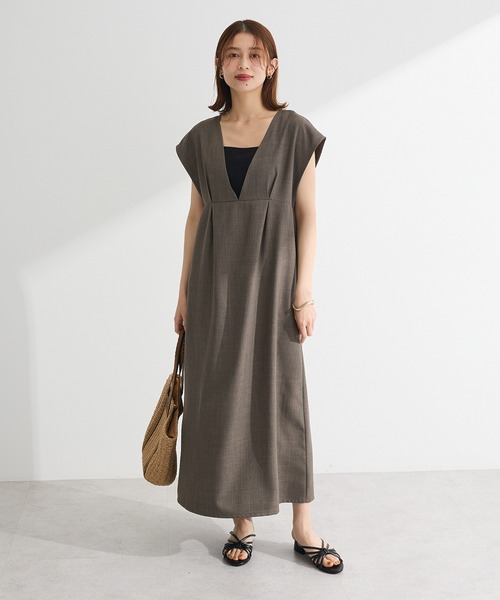 Green　Parks（グリーンパークス）の「フレンチスリーブレースアップジャンスカ（ジャンパースカート・レディース・ブラック/ライトグレー/モカ・FREE）」の13枚目の写真