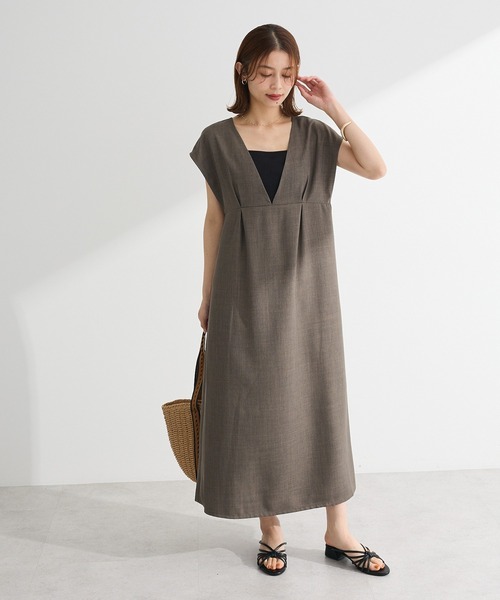 Green　Parks（グリーンパークス）の「フレンチスリーブレースアップジャンスカ（ジャンパースカート・レディース・ブラック/ライトグレー/モカ・FREE）」の14枚目の写真