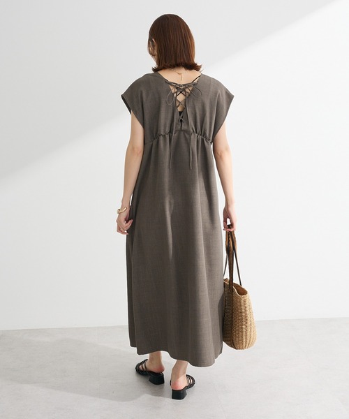 Green　Parks（グリーンパークス）の「フレンチスリーブレースアップジャンスカ（ジャンパースカート・レディース・ブラック/ライトグレー/モカ・FREE）」の16枚目の写真