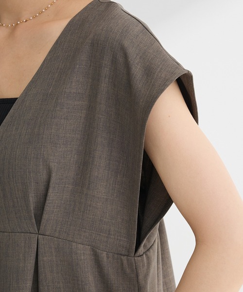 Green　Parks（グリーンパークス）の「フレンチスリーブレースアップジャンスカ（ジャンパースカート・レディース・ブラック/ライトグレー/モカ・FREE）」の21枚目の写真