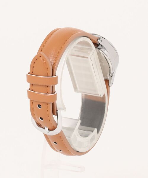 CASIO（カシオ）の「CASIO カシオ  /ベーシックアナログ レザーバンド ラウンドフェイス 腕時計 日常生活防水 /// MTP レザーシリーズ（アナログ腕時計・レディース・ブラック×ホワイト/ブラック×ブラック/ホワイト×ブラウン・FREE）」の7枚目の写真