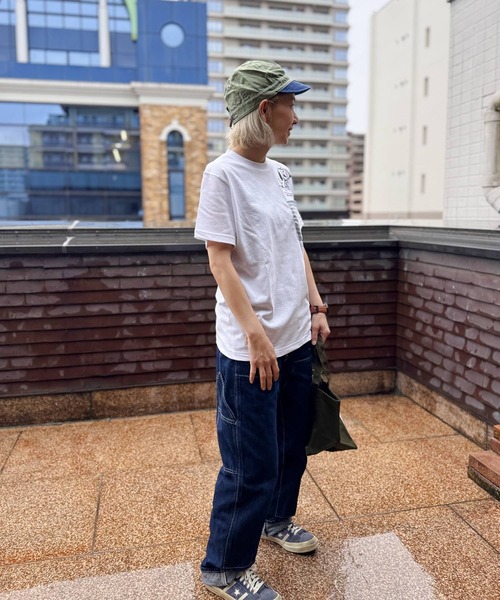 SNOOPY×OLD BETTY'S（スヌーピーカケルオールドベティーズ）の「スヌーピー【SNOOPY】O/E Heavy Weight 1Pocket T-shirts（Tシャツ/カットソー・レディース・ホワイト/ブラック・S/M/XL/L）」の4枚目の写真