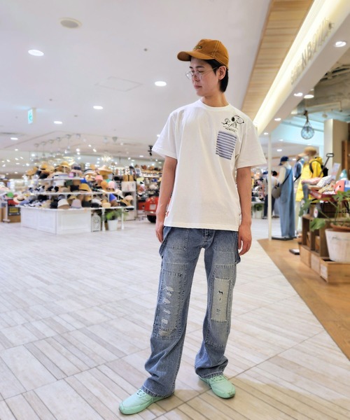 SNOOPY×OLD BETTY'S（スヌーピーカケルオールドベティーズ）の「スヌーピー【SNOOPY】O/E Heavy Weight 1Pocket T-shirts（Tシャツ/カットソー・レディース・ホワイト/ブラック・S/M/XL/L）」の12枚目の写真