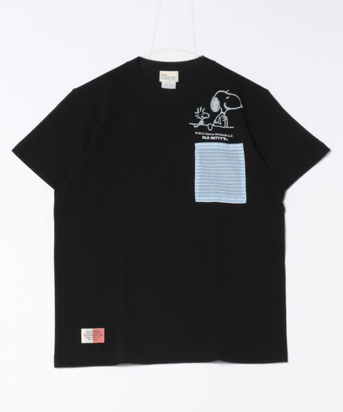 SNOOPY×OLD BETTY'S（スヌーピーカケルオールドベティーズ）の「スヌーピー【SNOOPY】O/E Heavy Weight 1Pocket T-shirts（Tシャツ/カットソー・レディース・ホワイト/ブラック・S/M/XL/L）」の18枚目の写真
